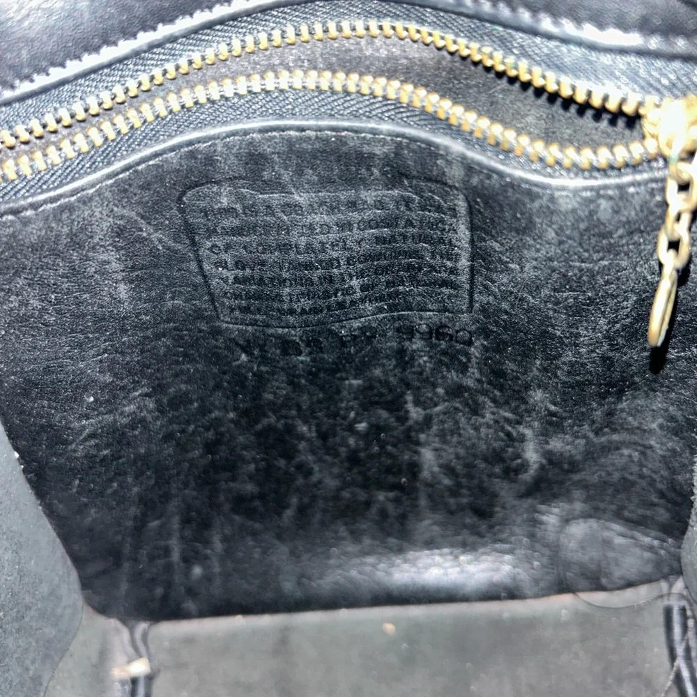 Vintage coach small daypack backpack style 9960 black leather retro y2k turnlock - Picture 10 of 12